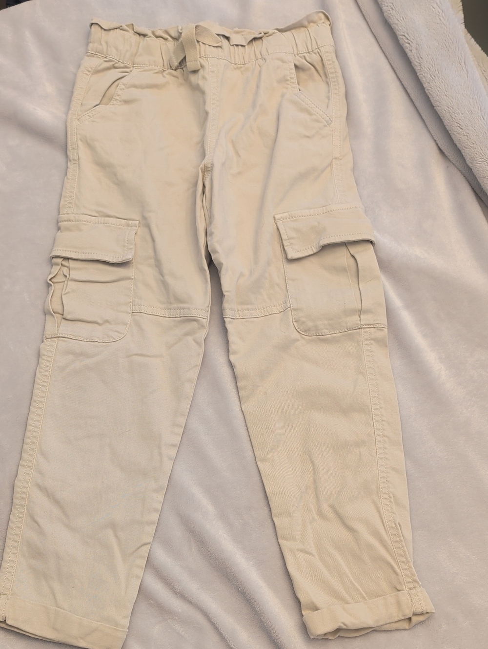 jumping beans Cream Cargo Pants with Utility Pockets